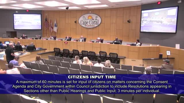 Cape Coral City Council Discusses Water Shortages and Property Tax Increases