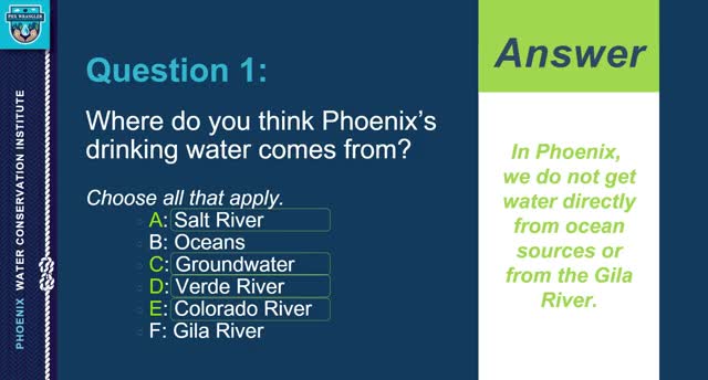Phoenix discusses water supply from Colorado River and local watersheds