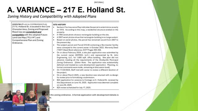 Planning Commission Reviews Variance for Mixed-Use Development on Jefferson Street