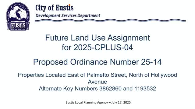 Planning agency transmits 6.1-acre Palmetto Street annexation to city commission
