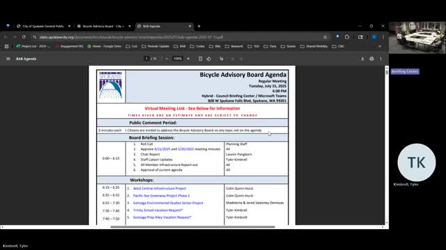 Resident says 9 Mile water-line work left no safe bike or pedestrian detour; BAB asks staff to follow up