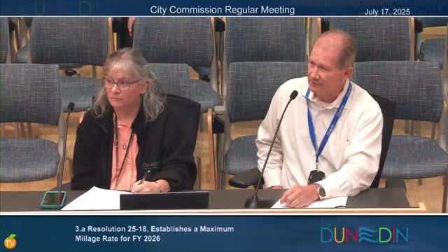 Dunedin City Commission Discusses 2026 Budget and Property Tax Revenue Trends