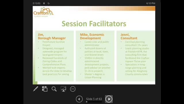 Crafton Borough Considers Zoning Updates to Support Thrive Plan Goals