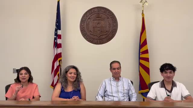 Natalia Flores introduces her public advocacy initiative in community forum