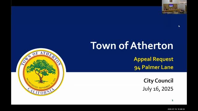 Atherton council upholds planning commission, denies appeal of 94 Palmer Lane variances