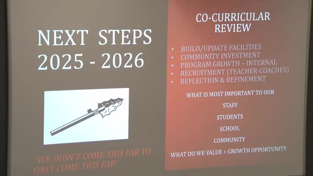 School Officials Outline Plans for Ice Center and Drug-Free Initiatives