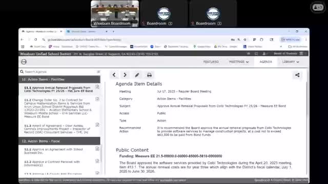 Board hears progress on campus renovations, access control rollout and new classroom displays
