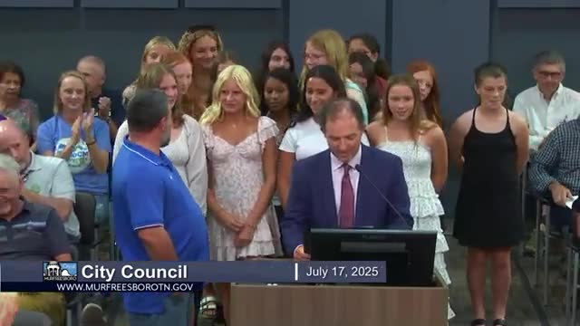 Mayor McFarland Proclaims TSC Murfreesboro Girls Soccer Team Day for Championship Success