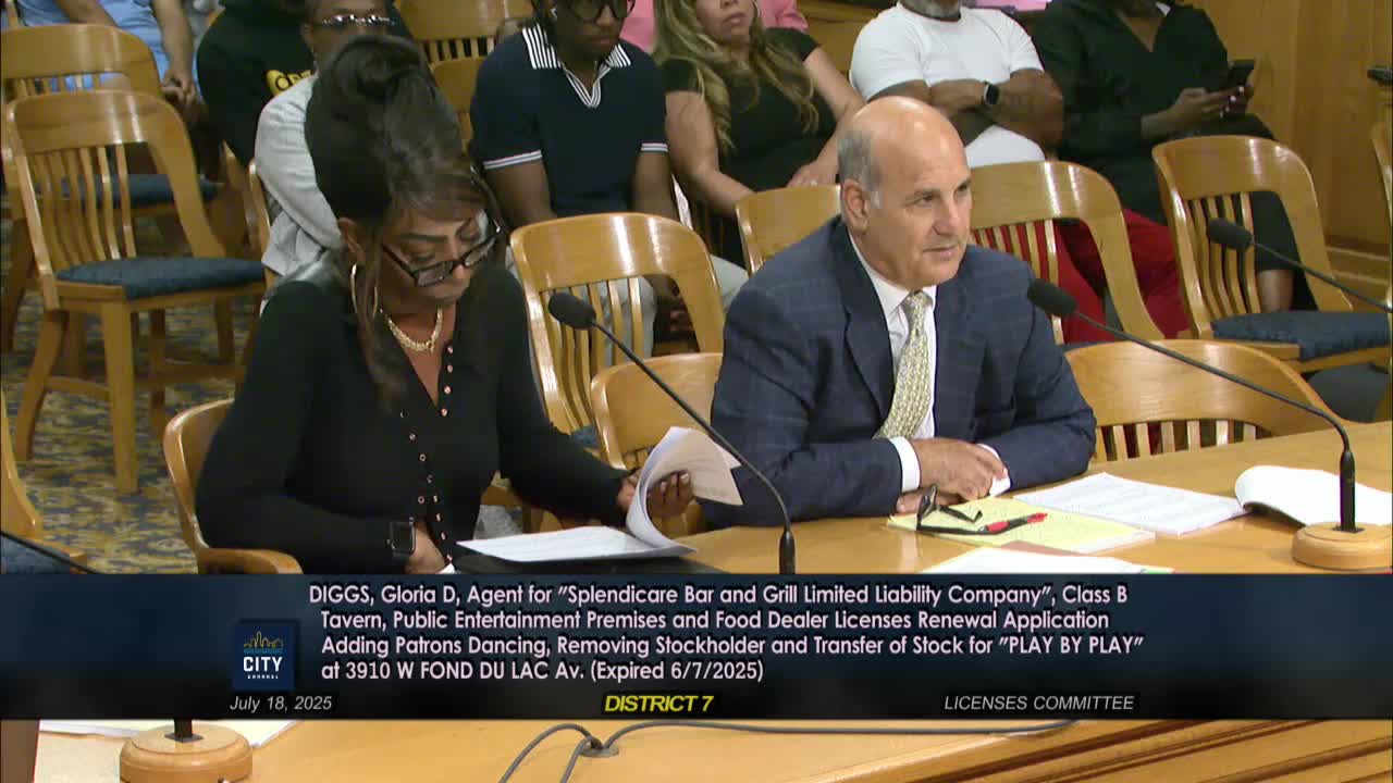 Alderman Jackson addresses bar noise complaints at Milwaukee tavern renewal hearing