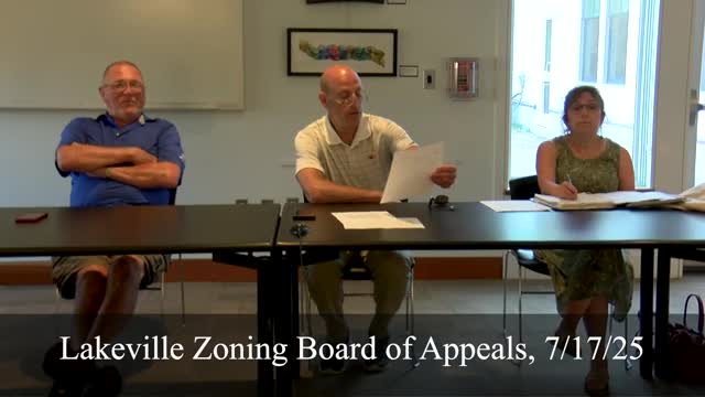 Lakeville Zoning Board of Appeals continues two hearings, approves June minutes