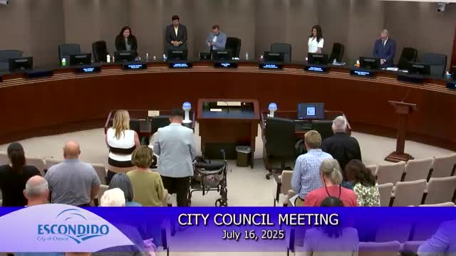 Escondido City Council Meeting Opens with Calls for Unity and Leadership Insight