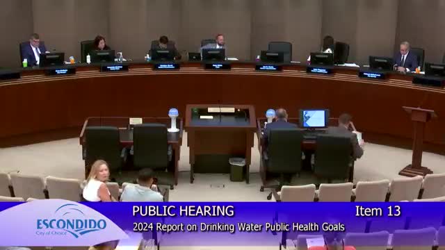 Escondido utilities present 2024 drinking water public health goals report; system meets state and federal standards