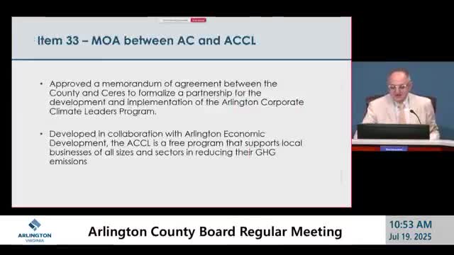 Arlington County Partners with ACCL to Launch Corporate Climate Leaders Program
