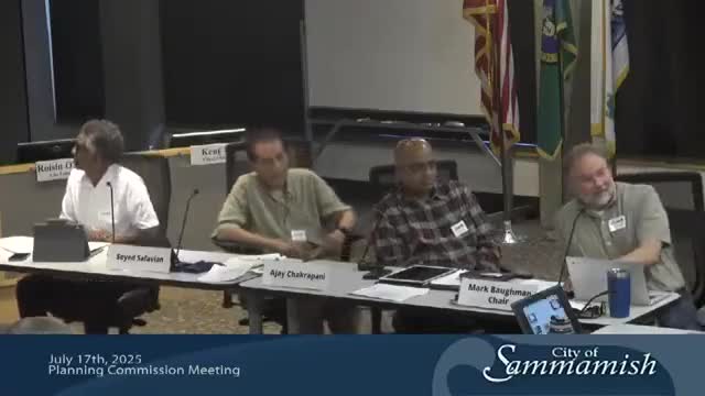 Sammamish planning staff brief commission after council directs study of 4,000‑unit town center alternative