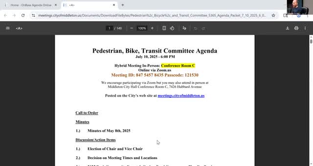 Transportation Committee Elects Tad Dockery as Chair and Considers Kirsten for Vice Chair