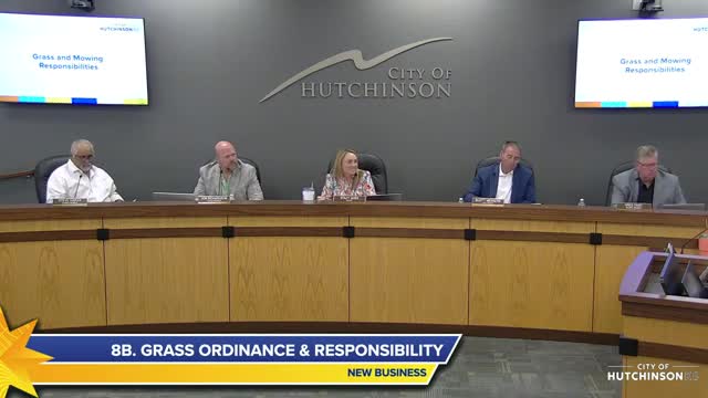 City explains grass‑height rule and stormwater risks; staff tout 12‑inch standard, warn against curb dumping