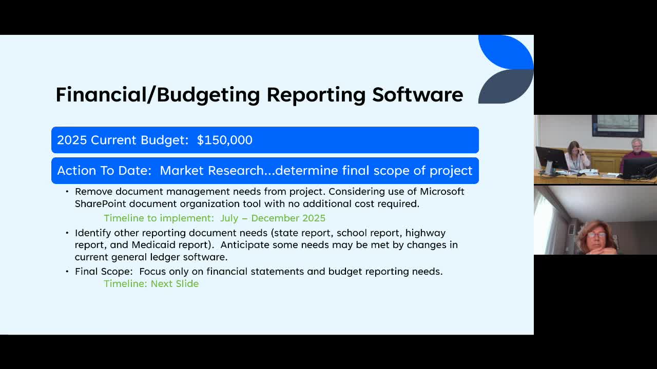 Walworth finance department proposes chart‑of‑accounts review, software revamp and staff reallocation