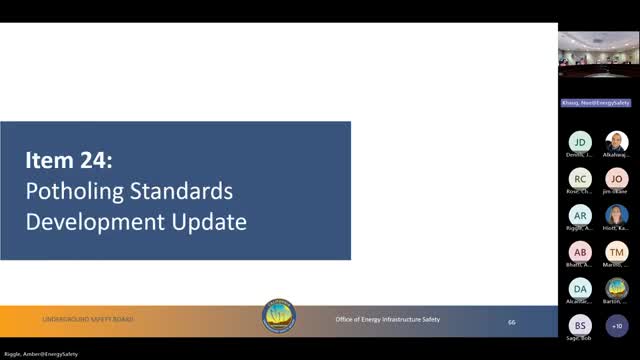 Underground Safety Board Proposes New Potholing Standards for Public Review
