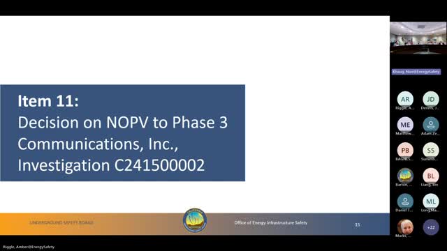 California Board Sanctions Phase 3 Communications for Violating Excavation Regulations