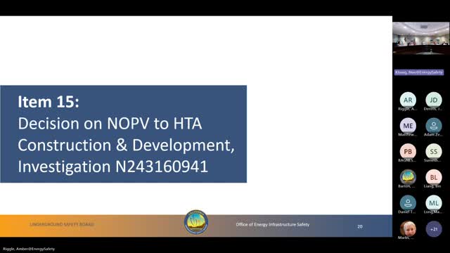 State Board Sanctions HDA Construction for Failing to Notify Emergency Services After Gas Line Damage