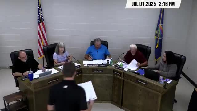 Commissioners review grader purchase options; decide not to place order now