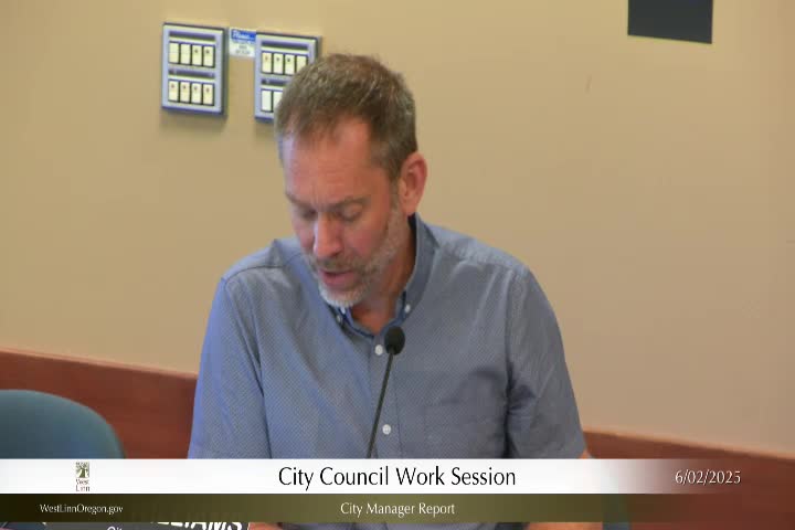 West Linn schedules June–July budget and implementation discussions; operations complex construction contract expected