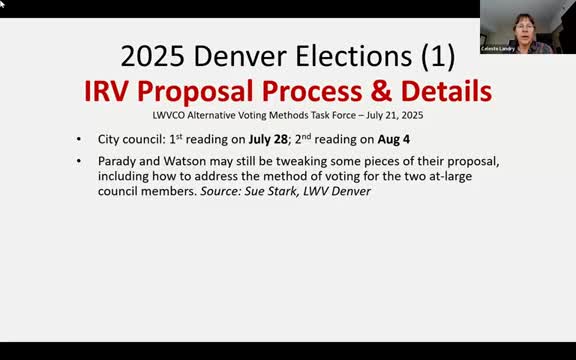 Denver Council Proposes Instant Runoff Voting Model and Voter Education Funding