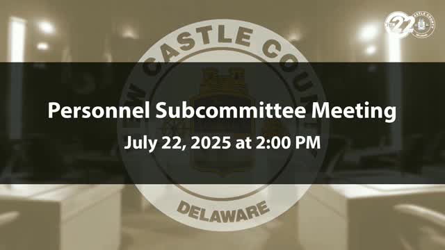 Newcastle County Council Personnel Subcommittee Conducts Cultural Sensitivity Training Session