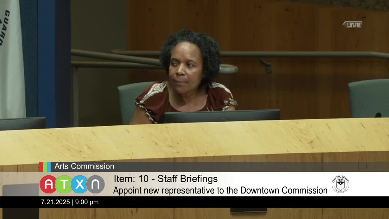 Commissioner Anderson proposes hybrid model for cultural funding oversight in meeting