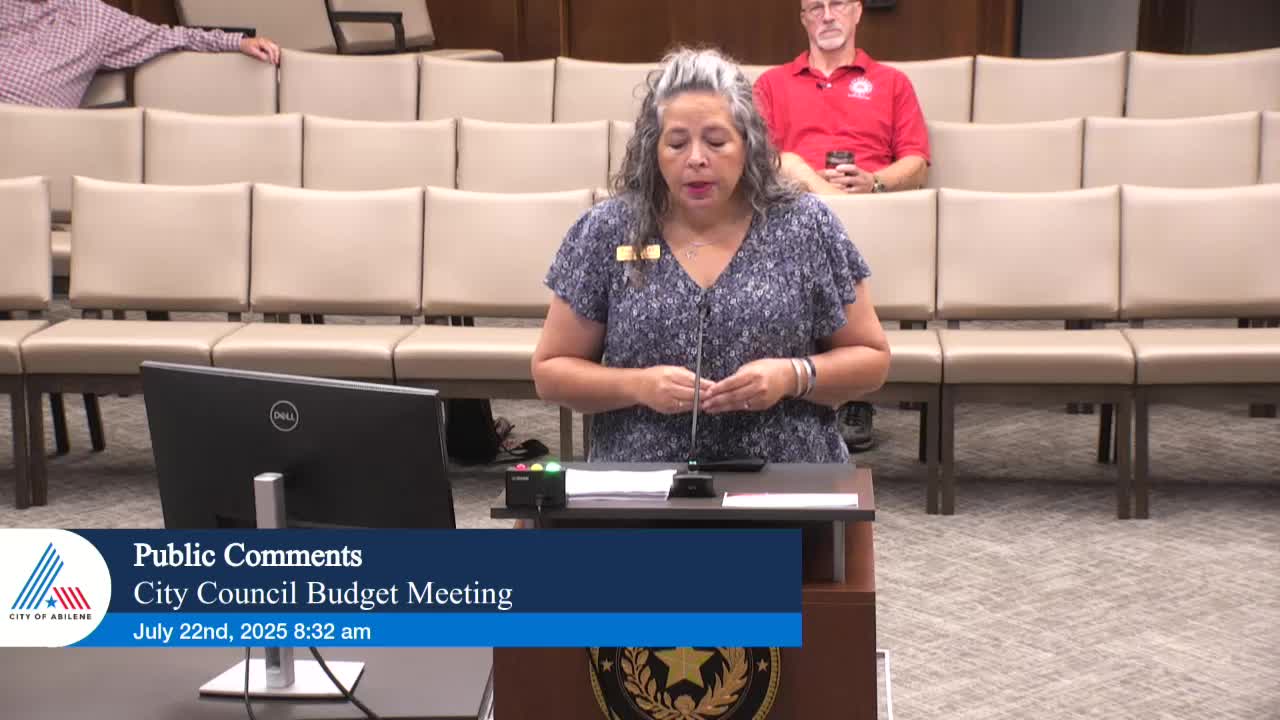 Abilene Council Discusses Budget Strategies Including Tax Rate Adjustments