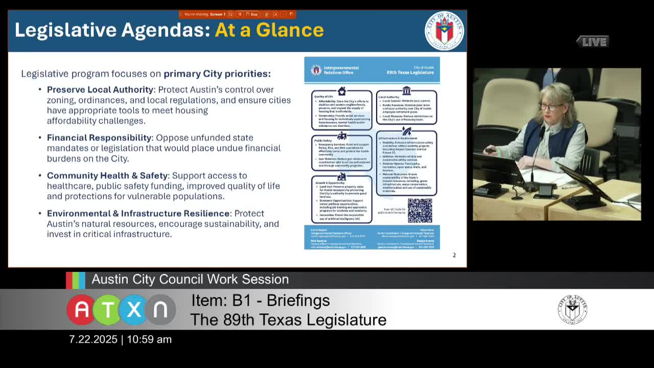Austin City Council Reports on Legislative Achievements and Future Priorities