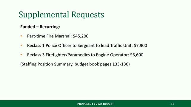 Bel Air City Council reviews fiscal year 2026 budget and upcoming community initiatives