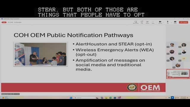 Houston Officials Discuss Enhancements to Wireless Emergency Alerts and Community Awareness