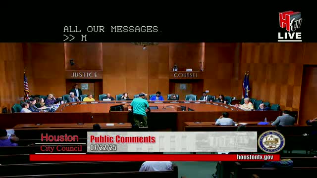 Houston Residents Address Housing Issues and Disability Concerns at City Council Meeting