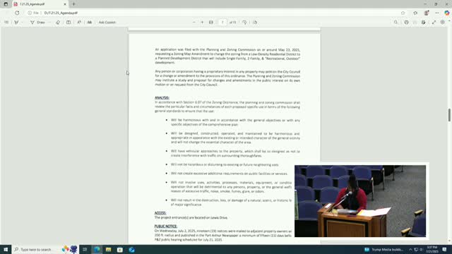Public Hearing Held for Property Rezoning on Lewis Drive in Port Arthur