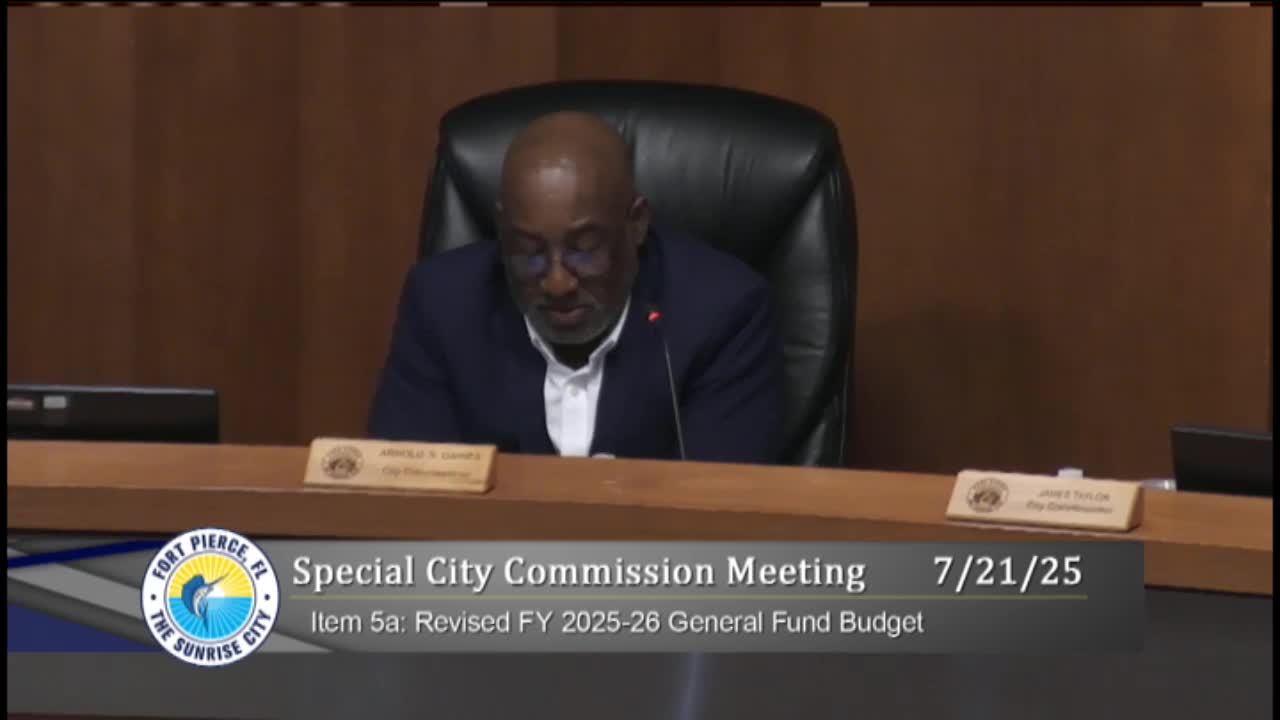 Fort Pierce Commissioners Debate Hiring Asset Manager Amid Budget Concerns