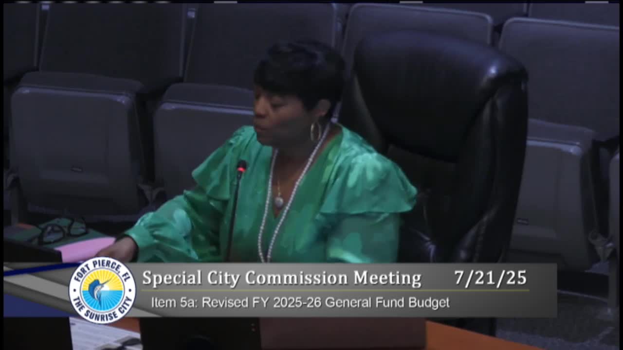 Fort Pierce City Council discusses proposed budget and potential capital expenditure cuts