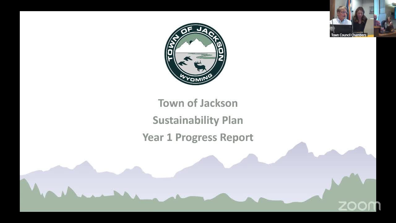 Tanya Anderson presents one year update on Jackson's sustainability plan