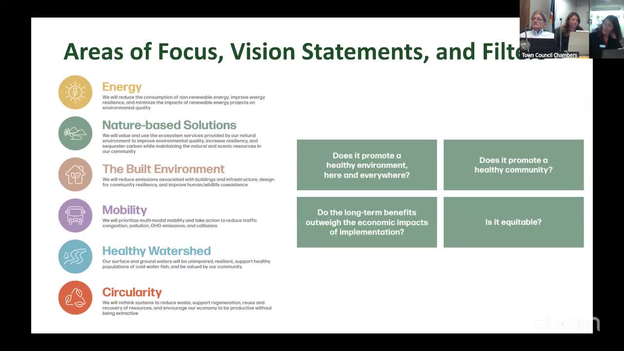 Council Establishes Six Focus Areas for Sustainable Community Development