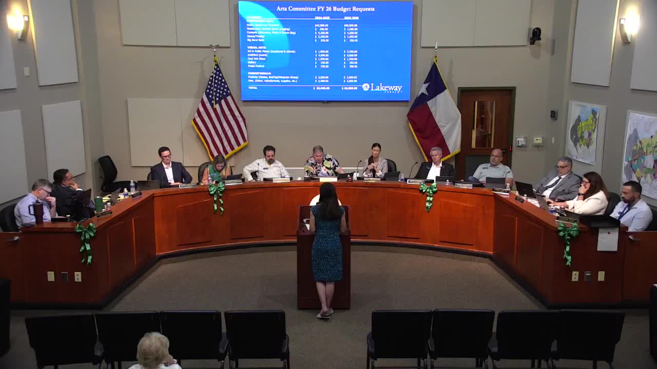 Lakeway Officials Discuss Arts Funding and Economic Development Budget Proposals