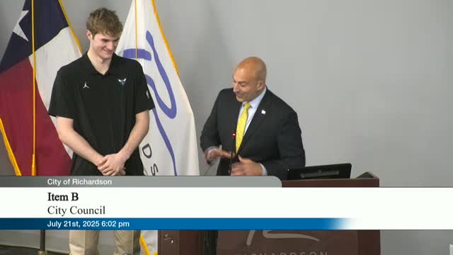 Mayor Omar Honors Liam McNeely's NBA Draft Selection and Inspiring Journey