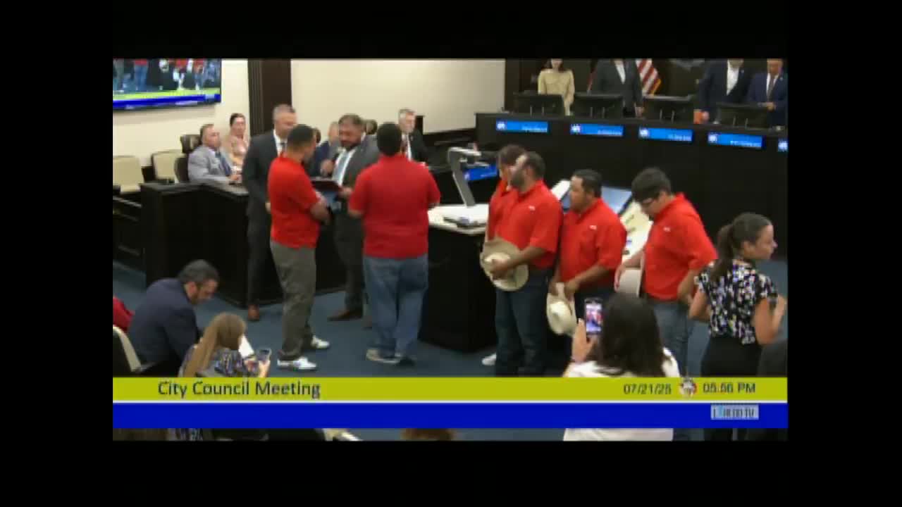Laredo City Council Celebrates Firefighter Union's Bid for 2027 Convention