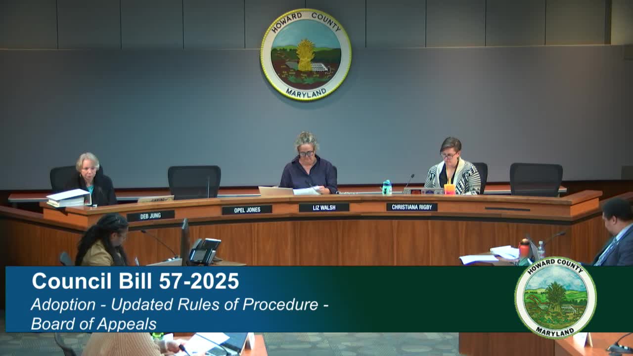 Howard County Board of Appeals Considers Long-Awaited Procedure Revisions