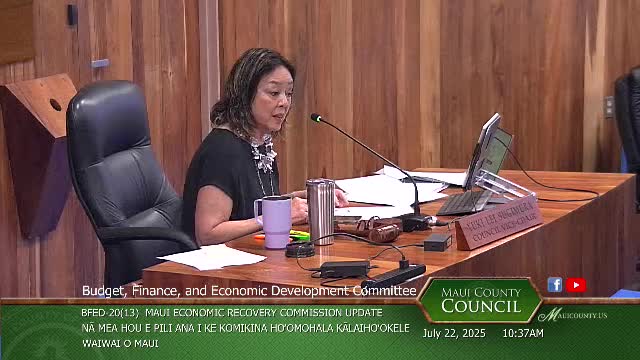Lahaina Economic Development Committee Discusses Community Needs and Living Wage Initiatives
