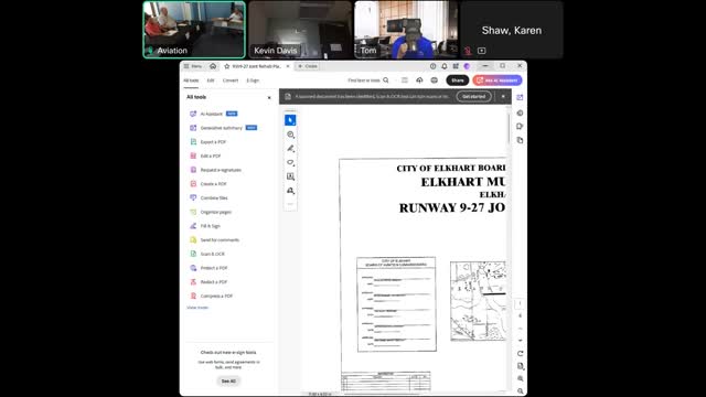 Board ratifies multiple T-hangar leases and accepts AIP grant draw for T-hangar project