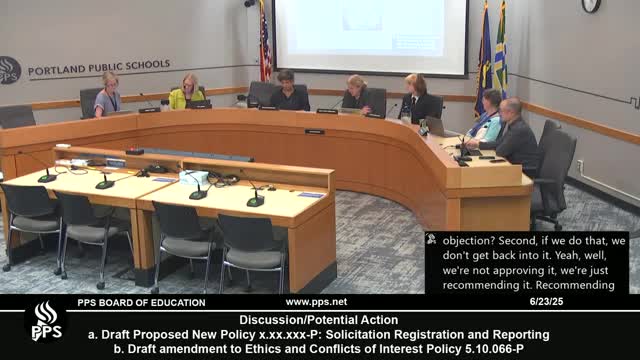 Committee reopens ethics amendment on board members applying for district jobs; no action taken