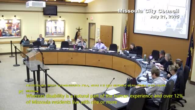 Mayor Andrea Davis Proclaims July 2025 as ADA 35th Anniversary in Missoula