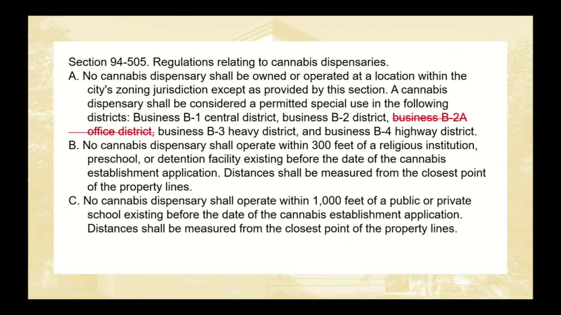 Brookings City Council Proposes Zoning Changes for Cannabis Dispensaries and City Properties