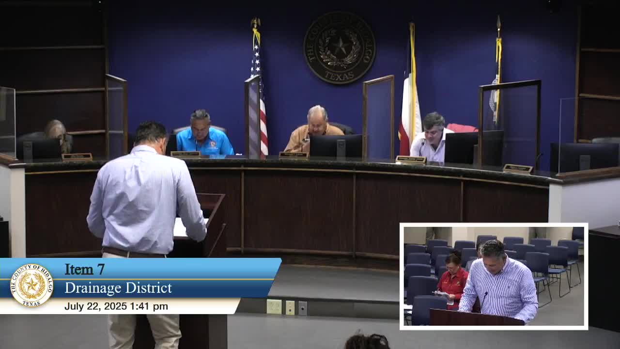 Hidalgo County Commissioners Approve Construction Contracts and Budget Adjustments