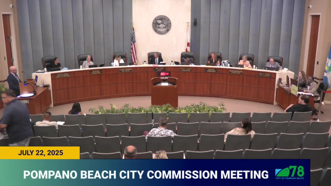 Pompano Beach City Commission Considers $30 Fire Assessment Fee Increase for 2026 Budget